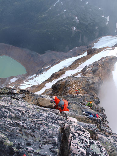 I found the move just ahead of Mike being the crux of the entire ascent