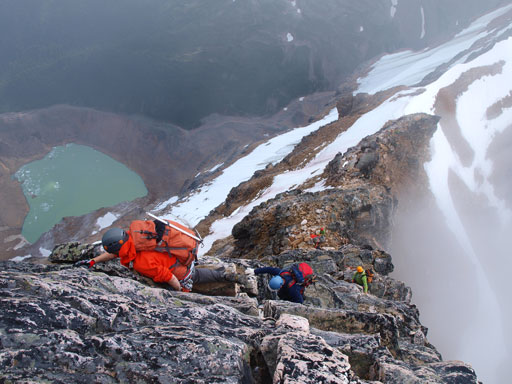 Mike finishing the hardest move