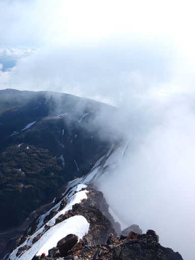 Even more spectacular, half of the ridge in fog, half clear.