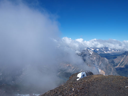Clouds were rolling in and out