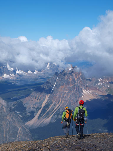 The two Jasper guys starting the descent