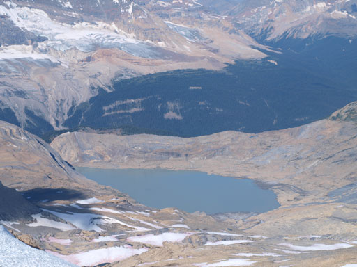 This lake is unnamed. It drains the more famous Takakkaw Falls