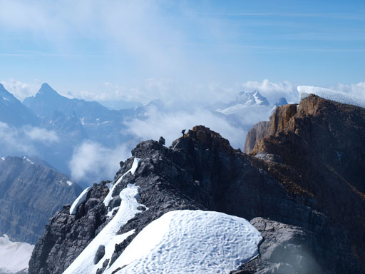 Can you spot Rod coming towards the true summit