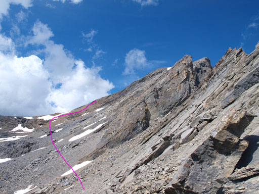 After the gully, it's straightforward