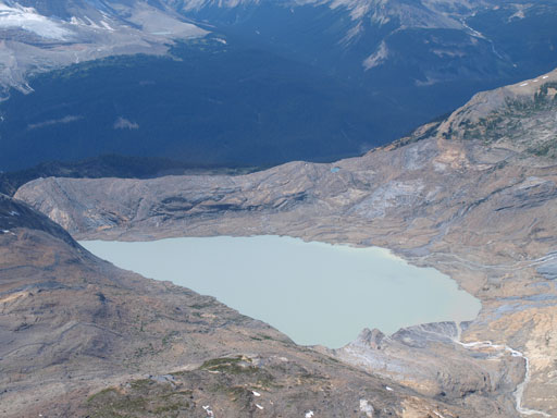 This unnamed tarn drains Takakkaw Falls
