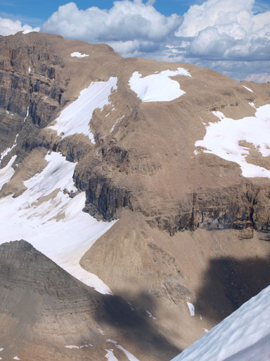 The scramble route up Daly goes up this obvious scree cone.