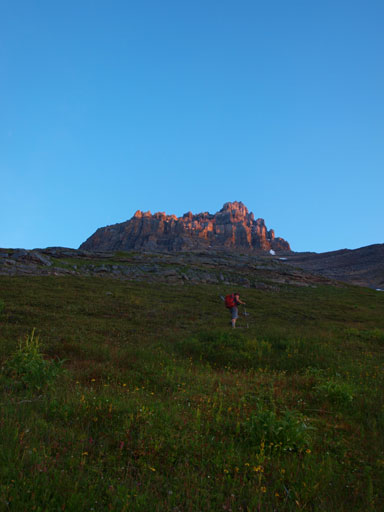 Hiking up this gigantic slope