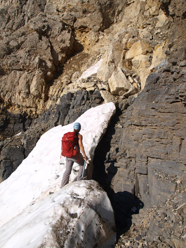 On top of this slope.