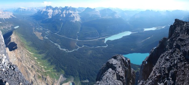 Panorama of Mistaya River Valley