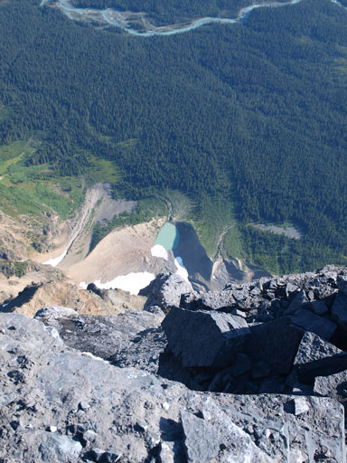 Looking 1 vertical mile straight down the east face