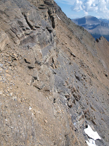 Steep terrain just above 1st band