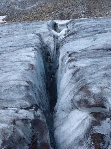 There were man-eating crevasses on this glacier