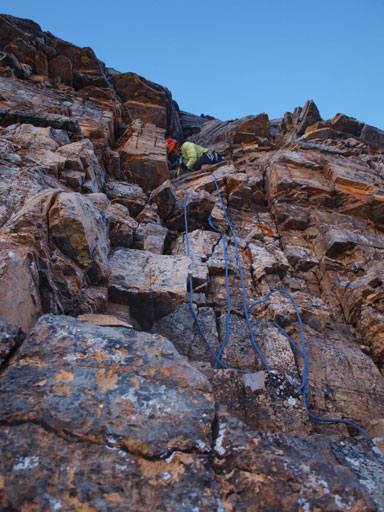 We decided to rope up here.