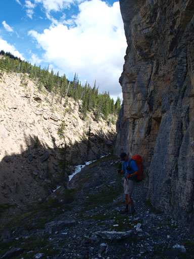Vern led us up a ledge but it ended at a dead-end
