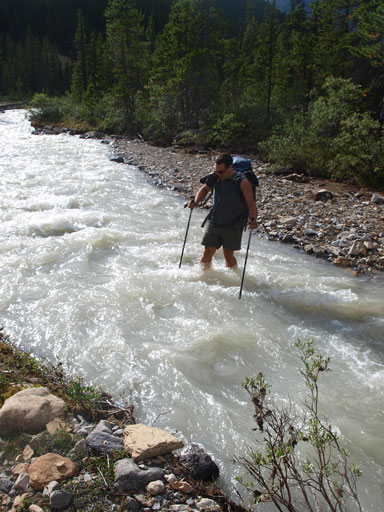 Eric and I forded the creek again to rejoin Ben and Vern