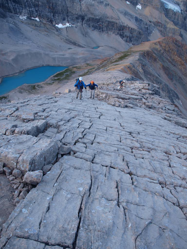 Hiking up the pavement 