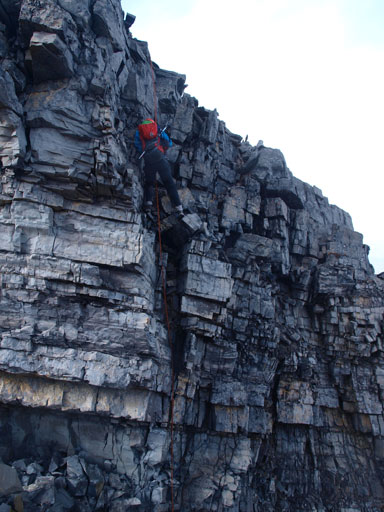 Vern rapping the 5.3 crux
