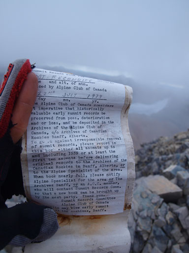 The old register placed in 1979