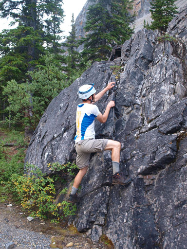 Ben found another bouldering opportunity 