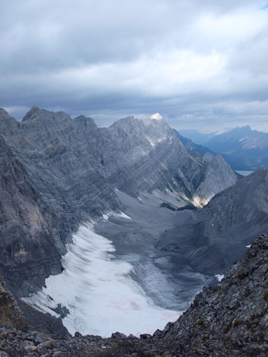 Looking down towards Old Goat Glacier from the East ridge