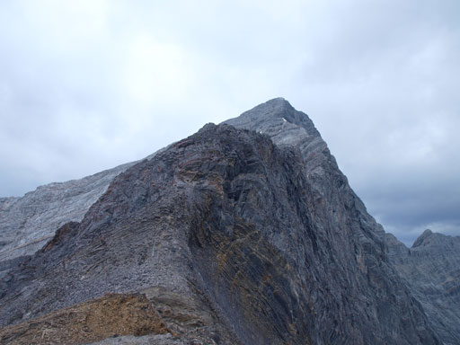 Ahead is the first difficult pitch on this ridge