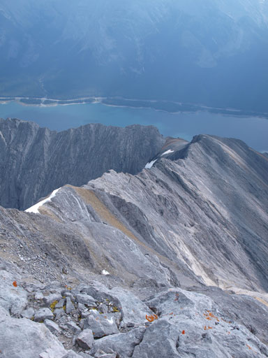 Looking down the East ridge