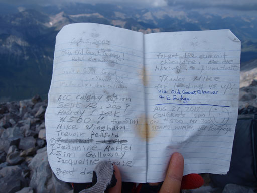 Only 1 entry in 2012, no entry in 2011 and 2010. Dating back, the next party was Sim Galloway's ACC group, and then, Sonny and Raff's ascent