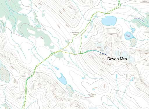 Devon Mountain scramble route