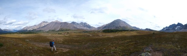 Panorama from the upper Siffleur River Valley