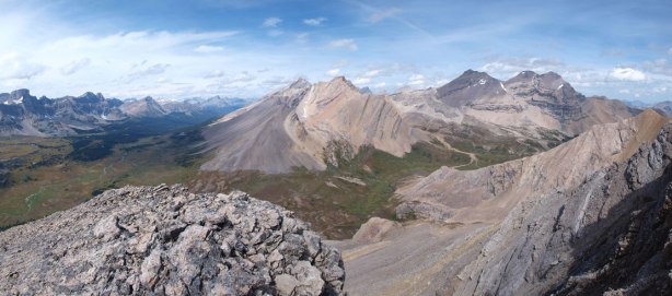 Panorama view from the west ridge