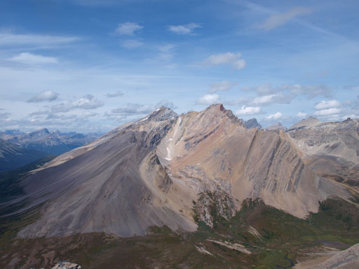 The true summit of Clearwater Mountain is the left of these two