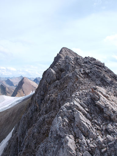 The summit ridge is quite sharp