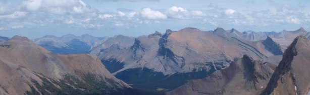 Unnamed peaks looking down Clearwater River Valley