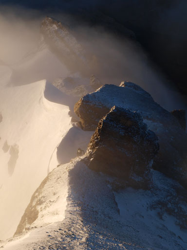 Looking down the south ridge