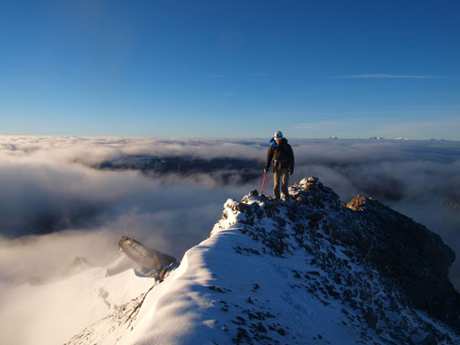 Ben approaching the summit