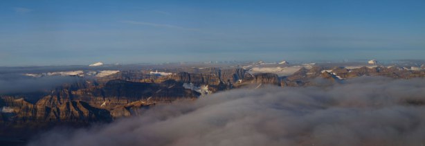 You can pick out some familiar mountains like Balfour