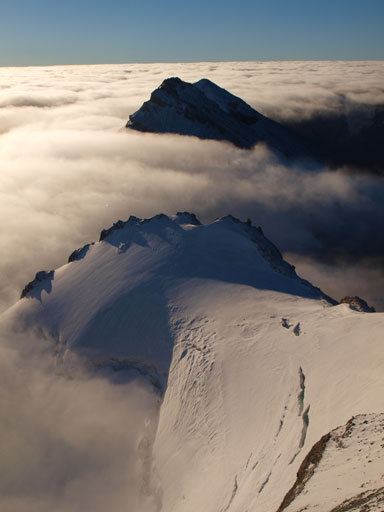 Clouds started to lower, revealing more about Crown and Tower