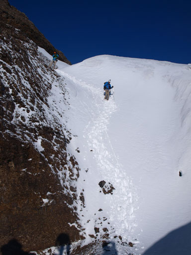 Descending the south ridge