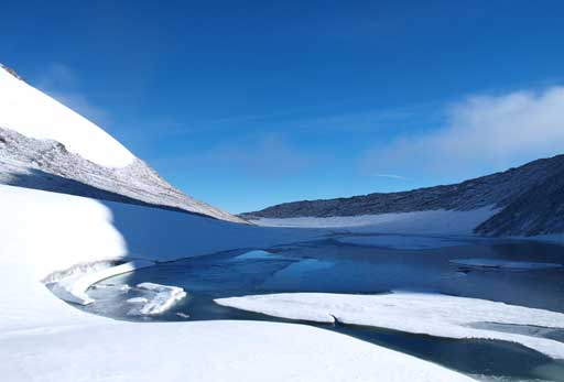 The tarn at Willingdon/Crown col