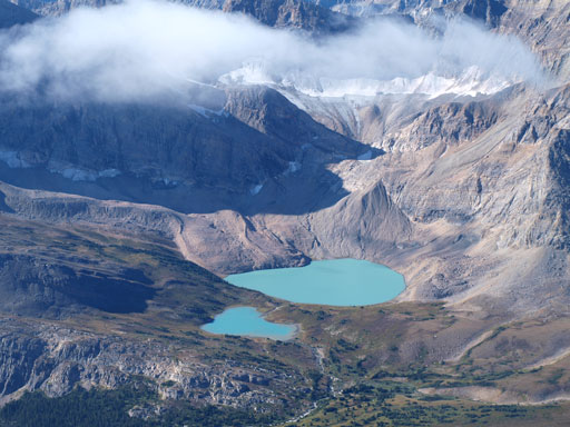 The upper Devon Lakes. I like how glacier changes the colour