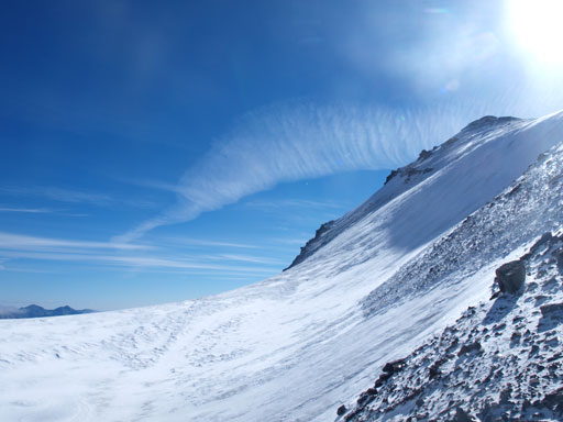 Down to Crown/Tower col. It's a straightforward slog from here.