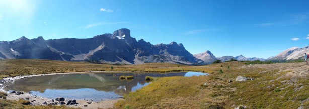 There's a small tarn providing good photos