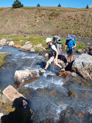 Hopping a creek