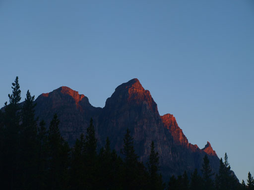 Dragon Peak seen from Athabasca Crossing Campground