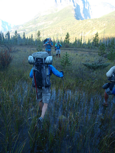 The first part was slushing across a swamp. Looks familiar?!