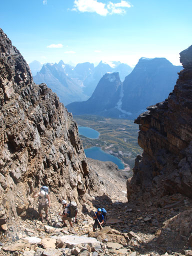 Looking back in this gully