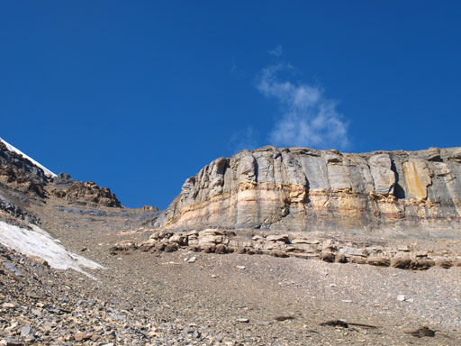 The only break exists on far climber's left