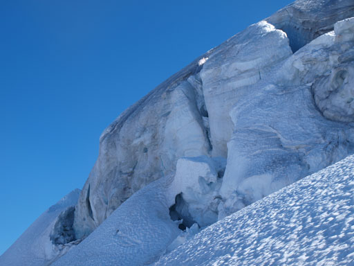 We traversed under this impressive serac