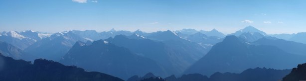 Panorama of the distant Clemenceau Icefield area