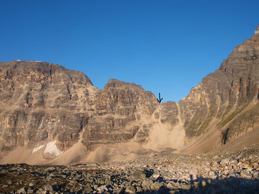 The black arrow shows where we were aiming at